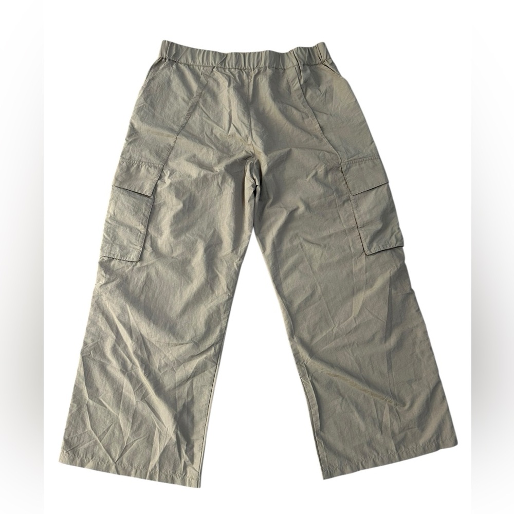 Halara Mid Rise Button Zipper Side Pocket Wide Leg Casual Cargo Pants XL - Picture 8 of 10